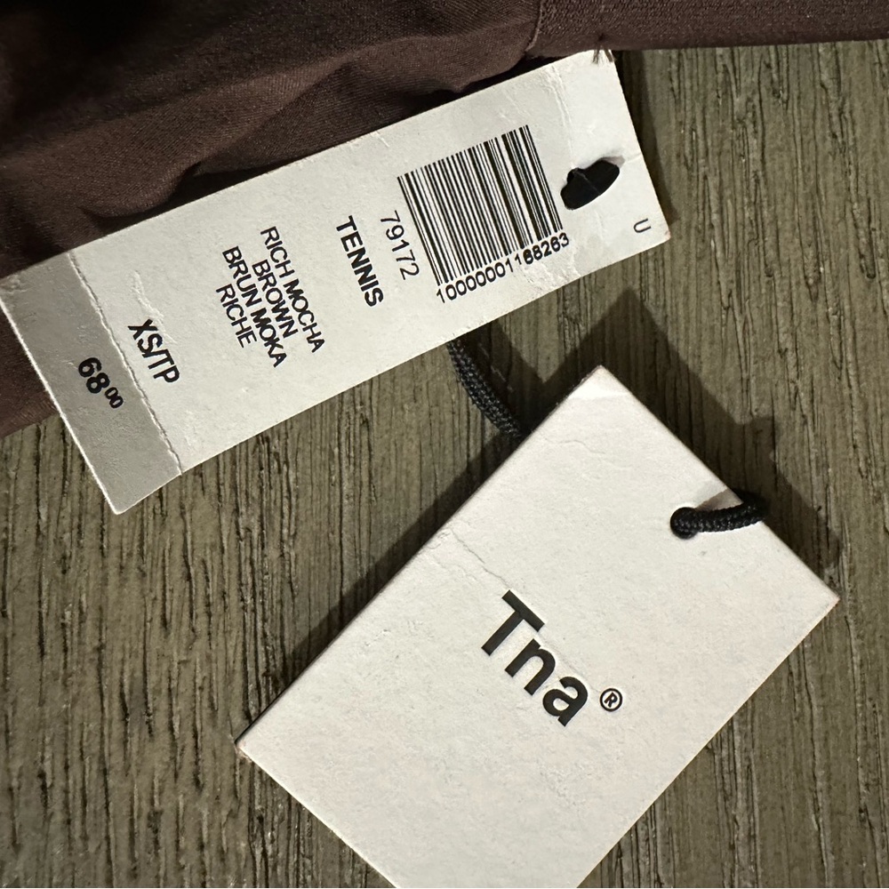 Aritzia TNA Rich Mocha Brown  Pleated Tennis Skort - Picture 3 of 4